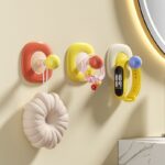 No-Drill Wall Hook, Flower & Round Corner Strong Adhesive Hanger—Pack of 4—Flower Design - Image 7
