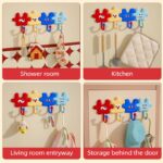 Puzzle Hooks, No-Drill Adhesive Hooks, Wall Hangers for Kitchen & Bathroom—Pack of 4 - Image 3