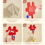 Puzzle Hooks, No-Drill Adhesive Hooks, Wall Hangers for Kitchen & Bathroom—Pack of 4 - Image 9
