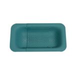 Expandable Sink Colander, Kitchen Drain Basket for Fruits, Vegetables, and Tableware—Green