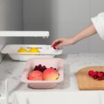 Expandable Sink Colander, Kitchen Drain Basket for Fruits, Vegetables, and Tableware—Green - Image 4