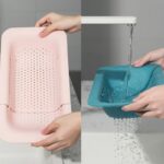 Expandable Sink Colander, Kitchen Drain Basket for Fruits, Vegetables, and Tableware—Green - Image 7