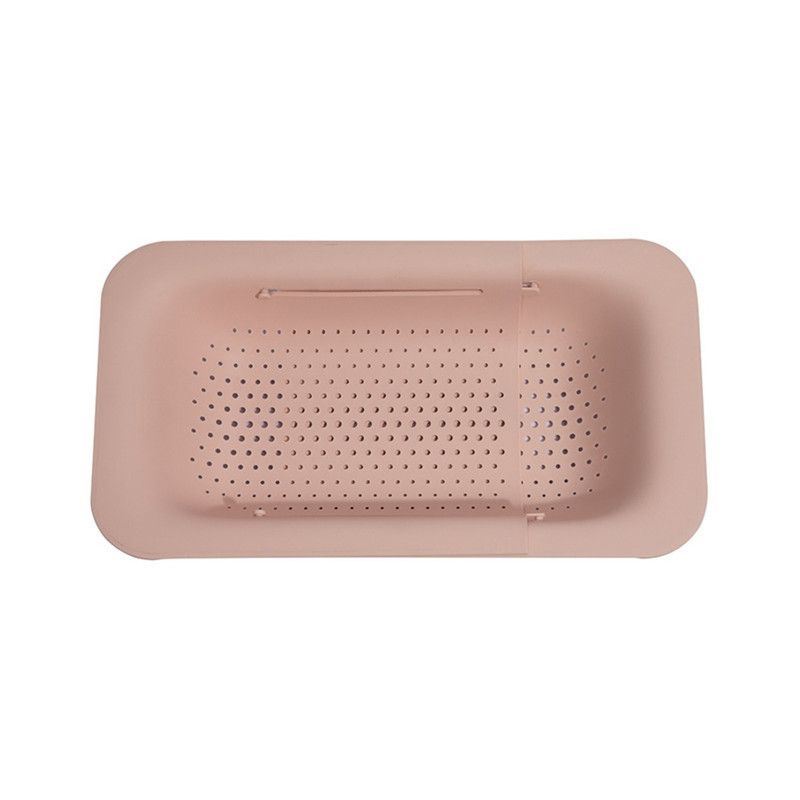 V1265-AU-804-PINK-00 Expandable Sink Colander, Kitchen Drain Basket for Fruits, Vegetables, and Tableware—Pink - Image 1