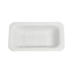 Expandable Sink Colander, Kitchen Drain Basket for Fruits, Vegetables, and Tableware—White