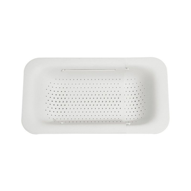 V1265-AU-804-WHITE-00 Expandable Sink Colander, Kitchen Drain Basket for Fruits, Vegetables, and Tableware—White - Image 1