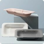 Expandable Sink Colander, Kitchen Drain Basket for Fruits, Vegetables, and Tableware—White - Image 9