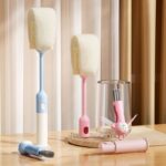 6-in-1 Long Handle Bottle Brush, Multifunctional Cleaner for Water Bottle, Baby Bottle & Straw Cup-Blue - Image 3