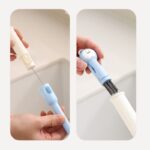 6-in-1 Long Handle Bottle Brush, Multifunctional Cleaner for Water Bottle, Baby Bottle & Straw Cup-Pink - Image 5