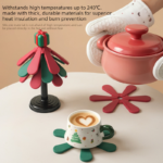 Christmas Tree Trivet, Creative Foldable Heat Resistant Pot Mat & Table Decor - Image 2