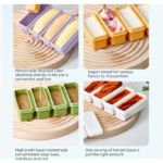 Long Ice Brick Mold, Ice Tray with Lid for Home, Food Freezing Mold—Green - Image 5