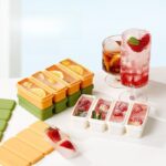 Long Ice Brick Mold, Ice Tray with Lid for Home, Food Freezing Mold—White - Image 2