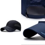 Quick Drying Breathable Baseball Cap, Adjustable Outdoor Sun Sports Hat, Rose Red - Image 2