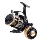 1000 Size Spinning Fishing Reel - 5.2:1 Gear Ratio Metal Reel with Front Drag, Foldable Left or Right Handle and Large Grip Knob for Light Tackle Fishing