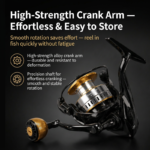 3000 Size Spinning Fishing Reel - Metal Front Drag Reel with Foldable Left or Right Handle and Large Grip Knob for Estuary and Shore Fishing - Image 5