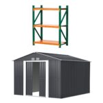 Giantz Garden Shed with 3-Tier Garage Shelving Rack Outdoor Tool Storage Racks - Image 7