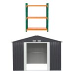 Giantz Garden Shed with 3-Tier Garage Shelving Rack Outdoor Tool Storage Racks - Image 8