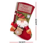 Jingle Jollys 4PCS Christmas Stockings Large 3D Plush Santa Snowman 43.5cm Christmas Decor for Family Holiday Christmas Party Decorations - Image 3